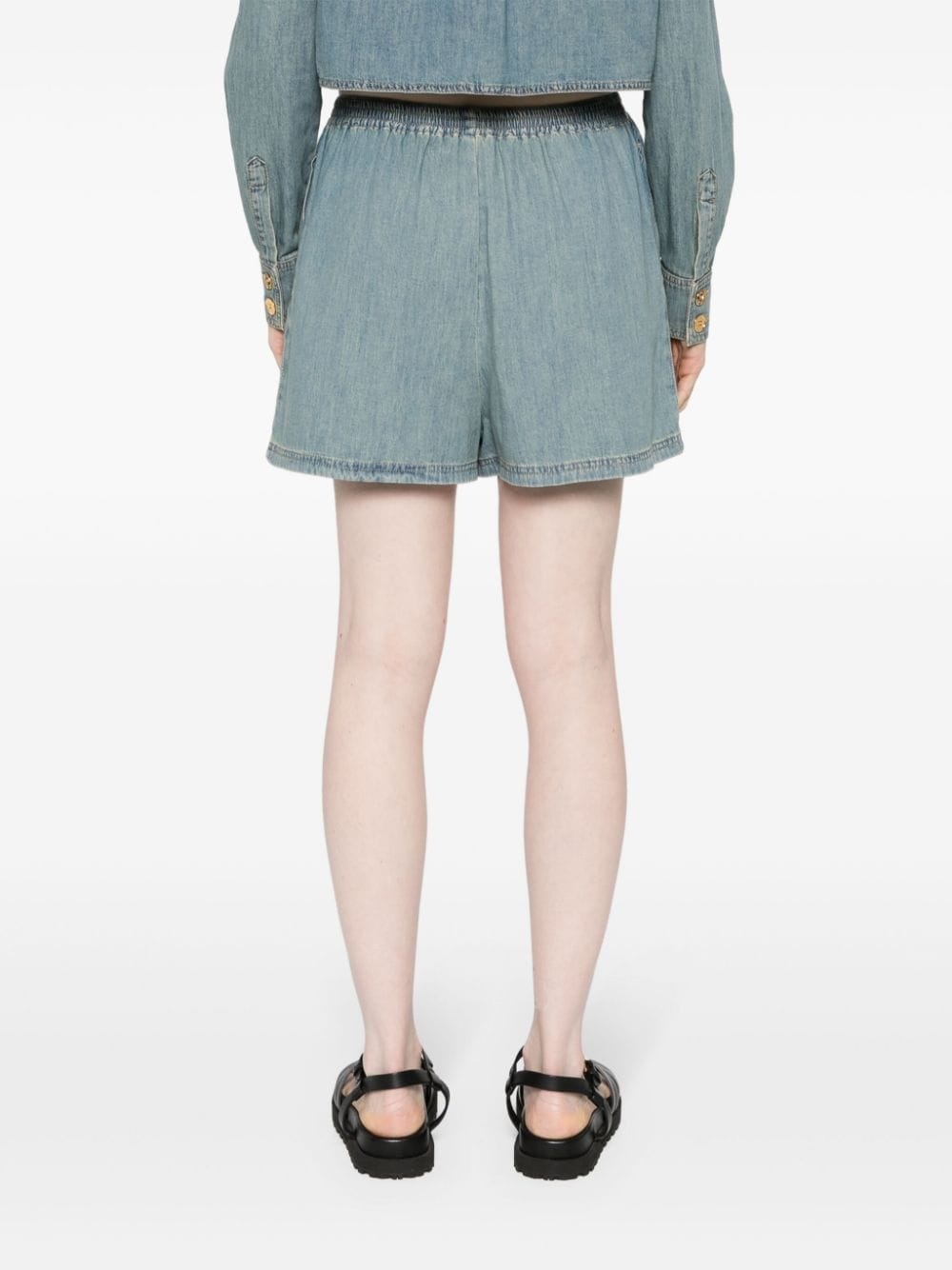 faded-denim shorts - 4