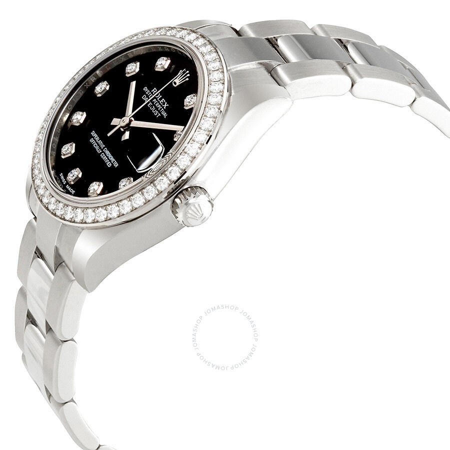 Pre-owned Rolex Datejust Lady 31 Diamond Black Dial Ladies Watch 178384BKDO - 2