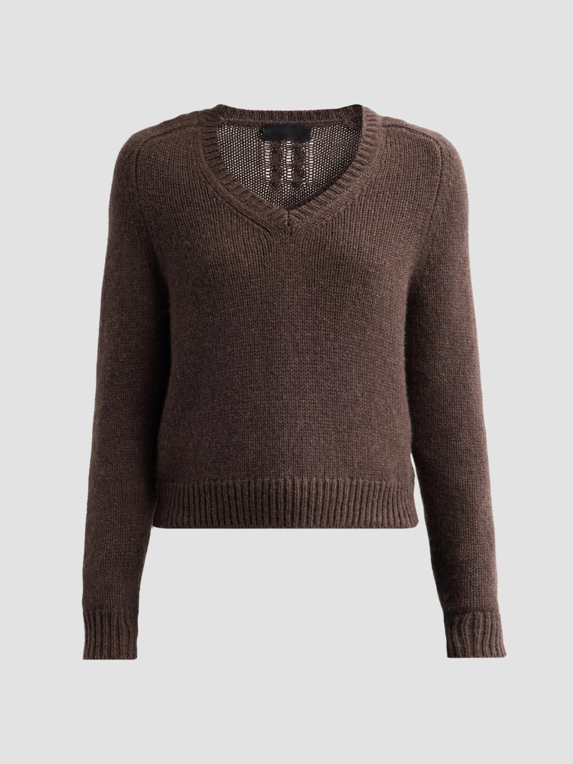Women's Vicki Cashmere-Wool Sweater - Walnut Heather - 1