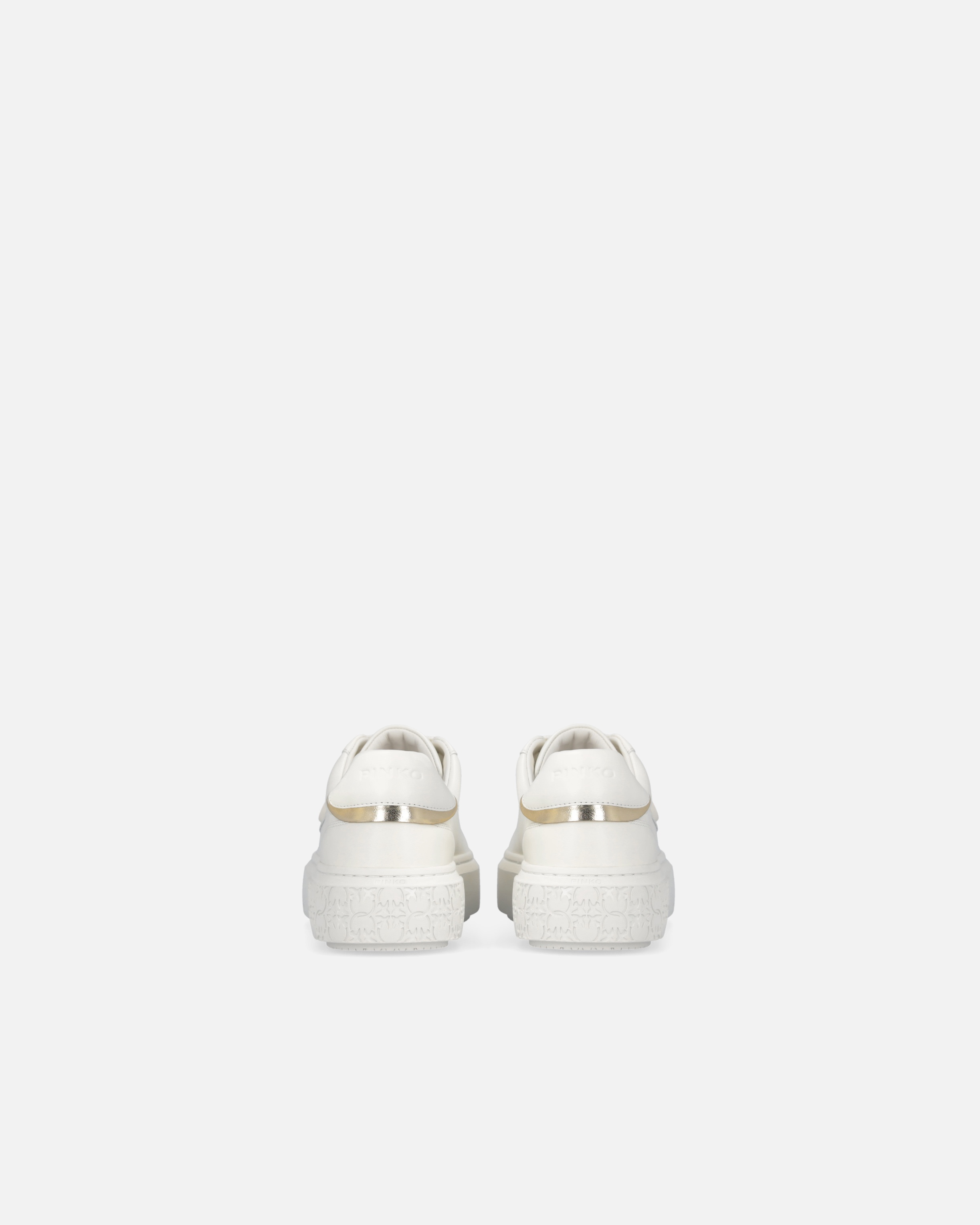 LEATHER TENNIS SHOES WITH PLATFORM SOLE - 8