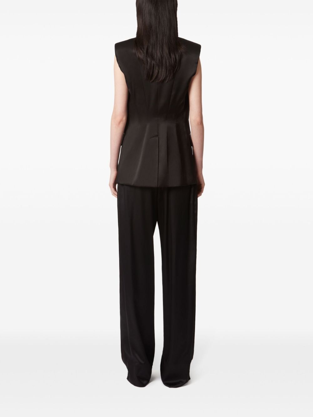 pleated wide-leg trousers - 4