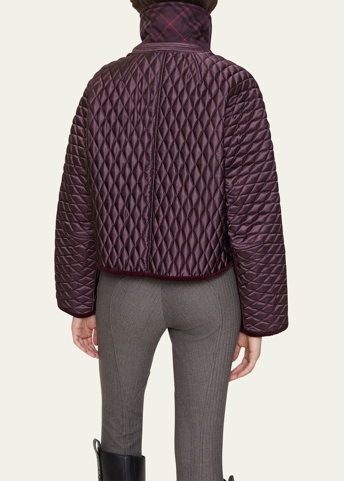 Floriston Corduroy-Trim Quilted Barn Jacket - 3