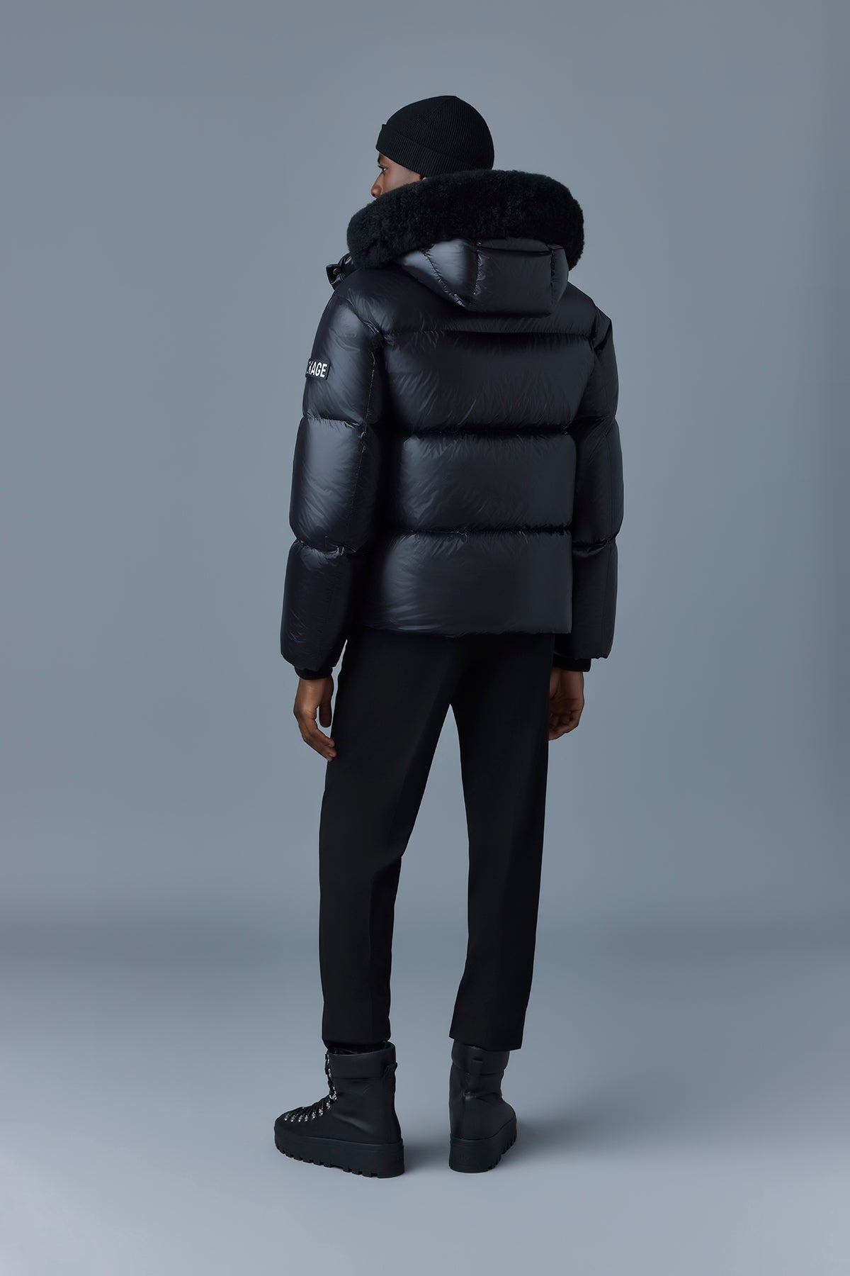KENT-ZSH Down jacket with removable hood and fur trim - 2