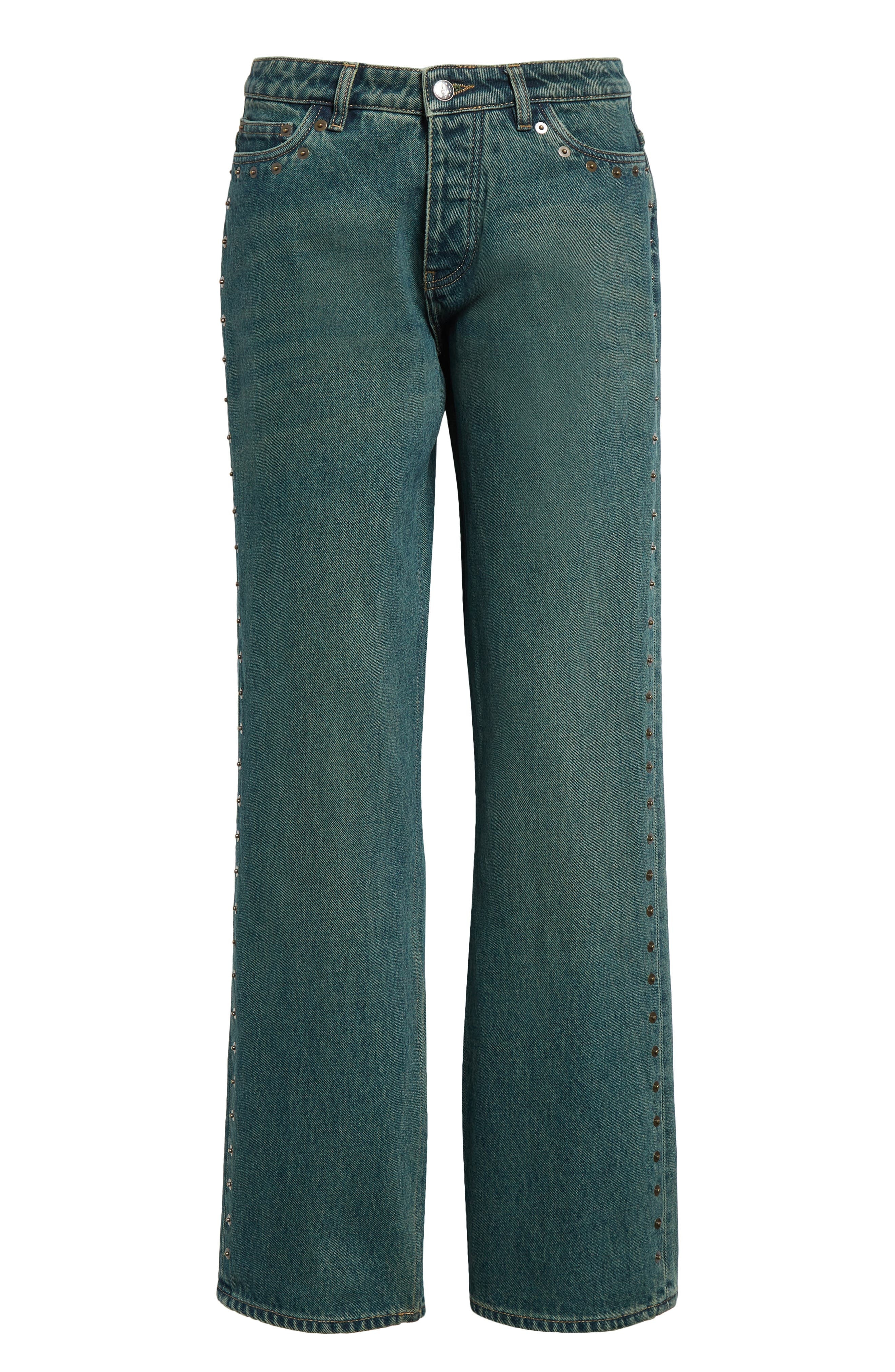 Paloma Wool Crowd Rivet Studded Boyfriend Jeans in Denim at Nordstrom - 6