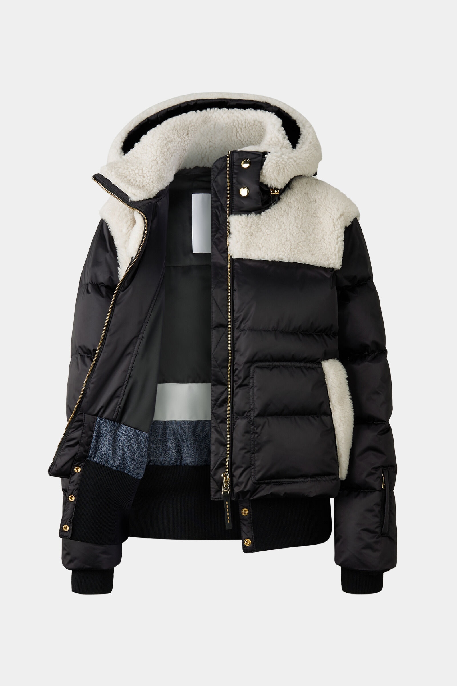 Dia Down ski jacket in Black/Off-white - 2