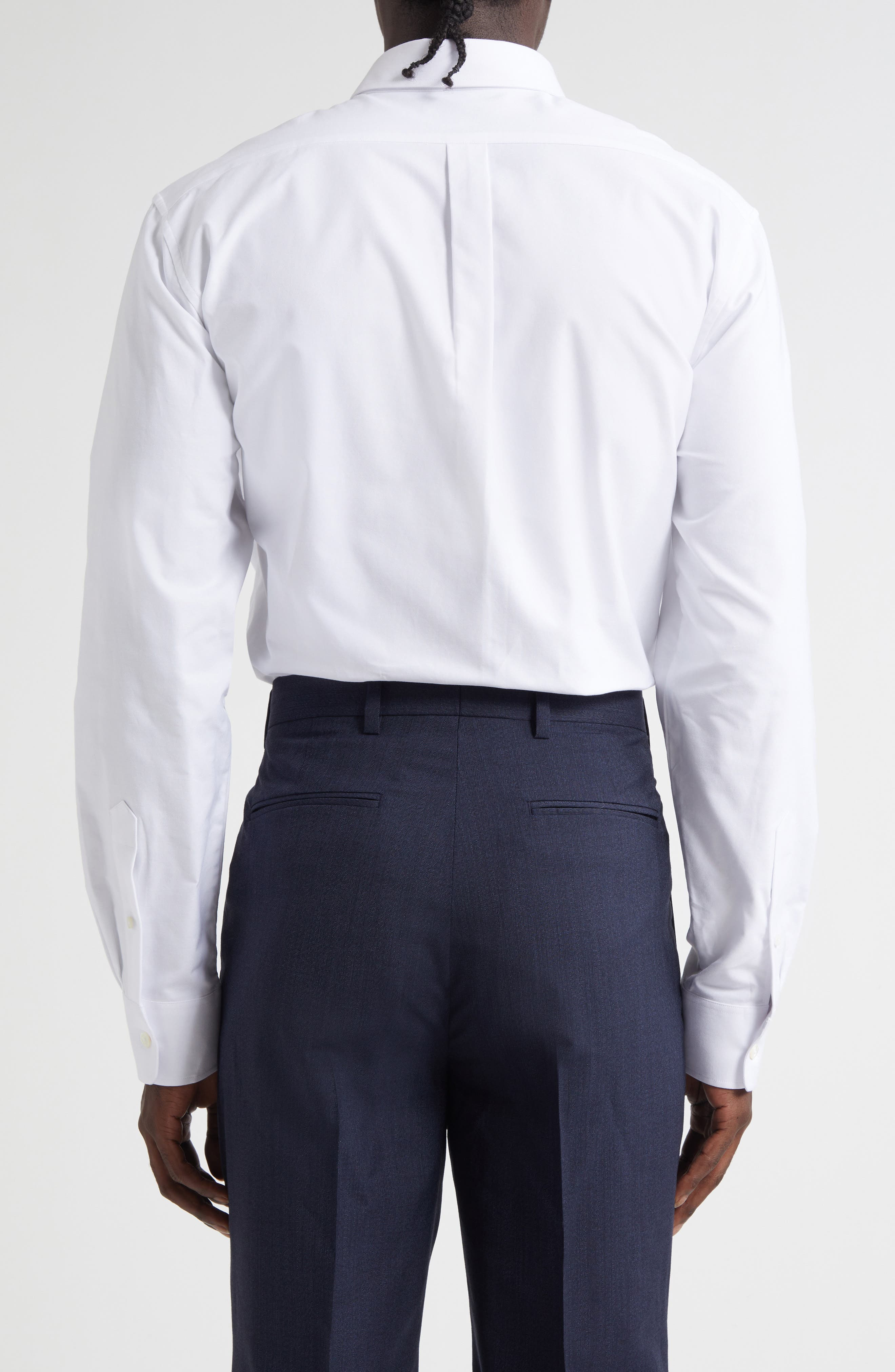 Givenchy Paris Embroidered Classic Fit Cotton Poplin Button-Down Shirt in White at Nordstrom - 2