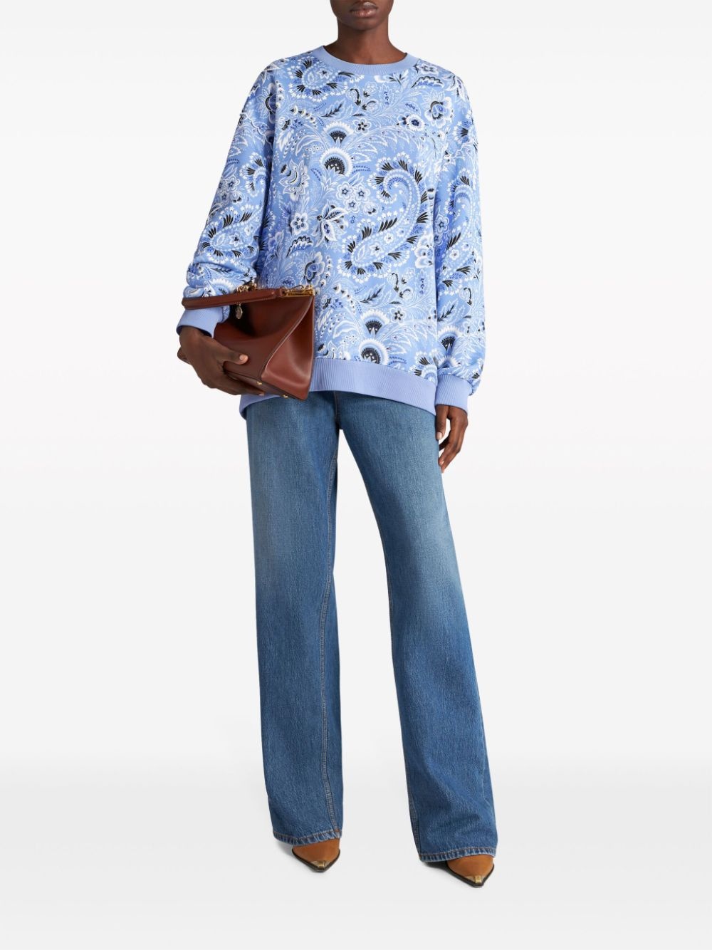 bandana-print cotton sweatshirt - 2