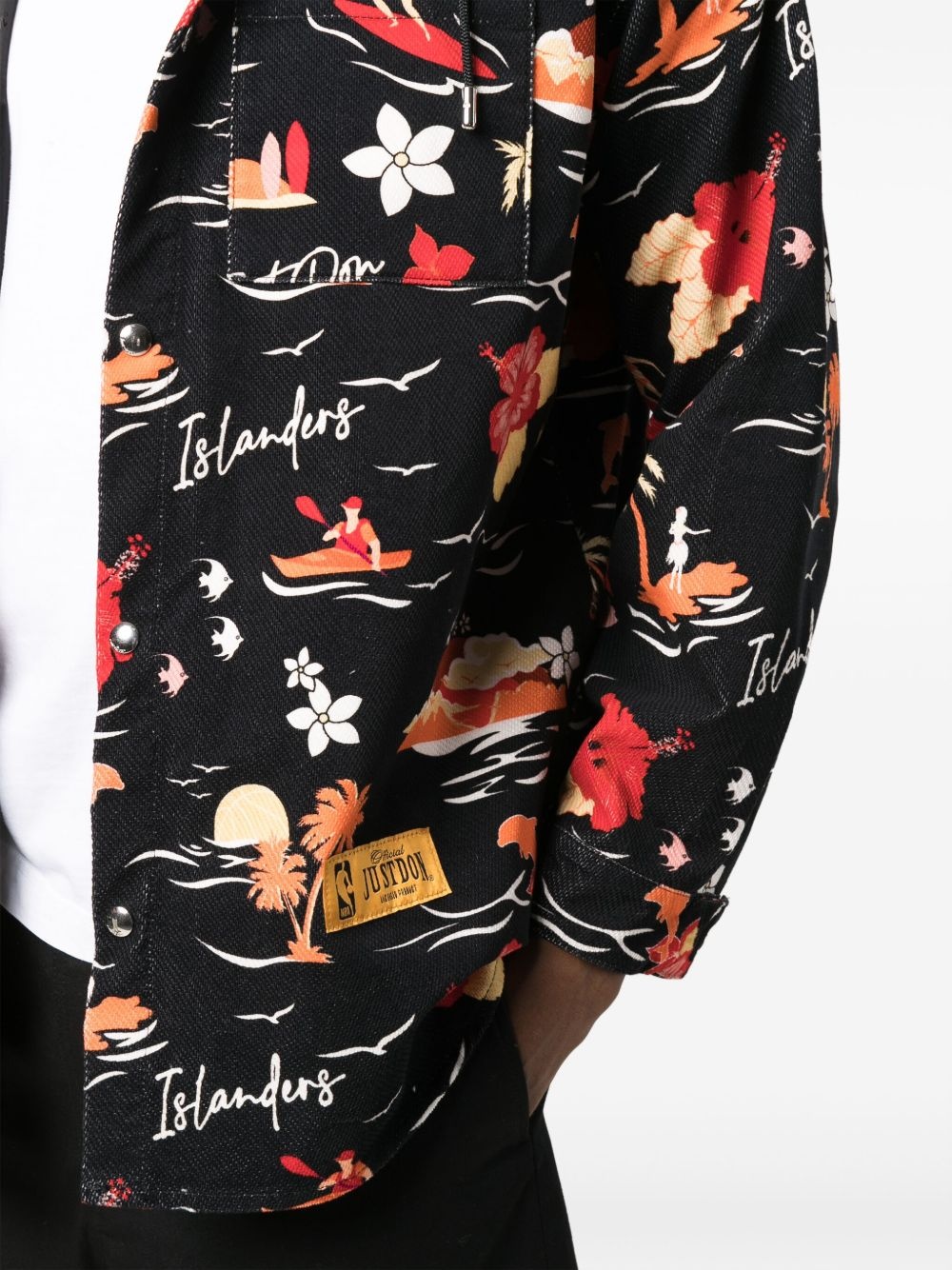 graphic-print hooded jacket - 5