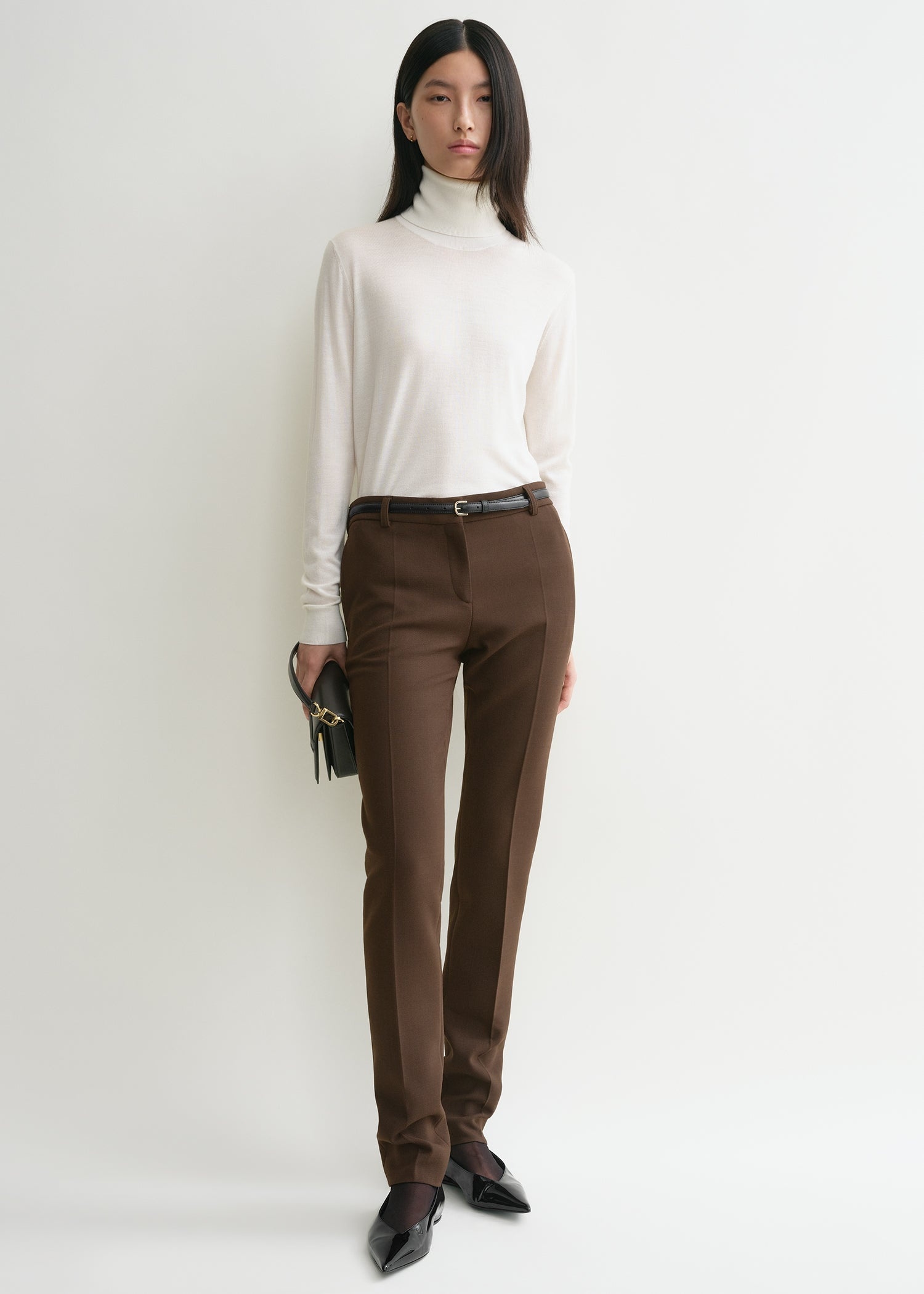 Low-waist slim trousers bark - 2