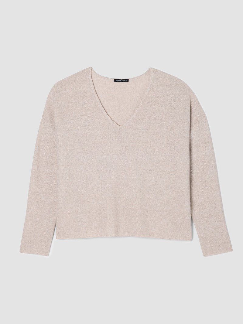 Organic Linen Cotton V-Neck Top 1