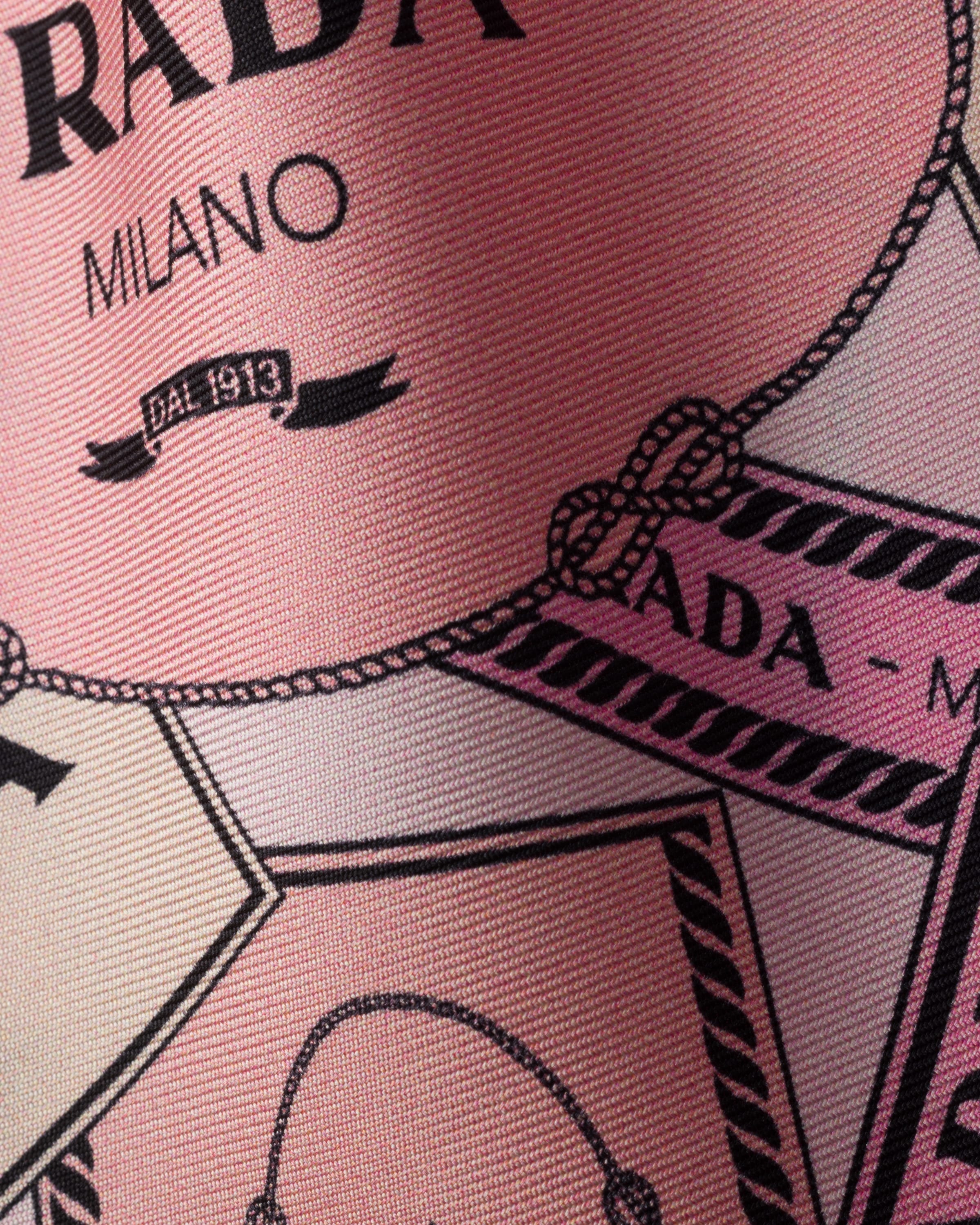 Printed silk twill scarf - 2