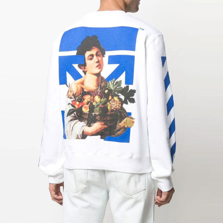 Off-White SS21 Arrows Pattern Stripe Printing Long Sleeves White OMBA025S21FLE0100140 - 3