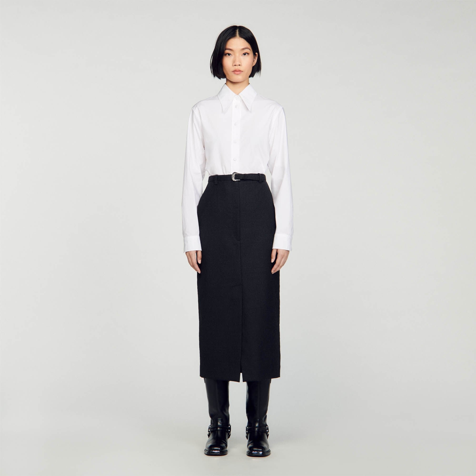 WESTERN BUCKLED PENCIL SKIRT - 3