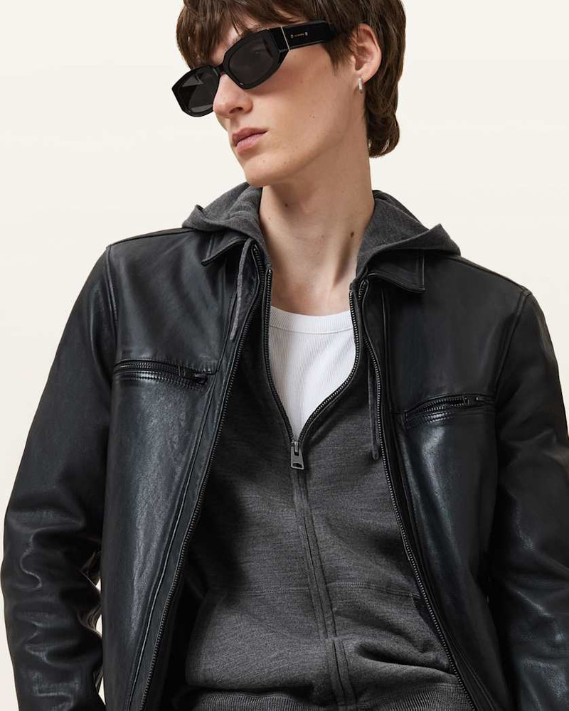 ALLSAINTS MODE MERINO ZIP UP RAMSKULL HOODIE outlook