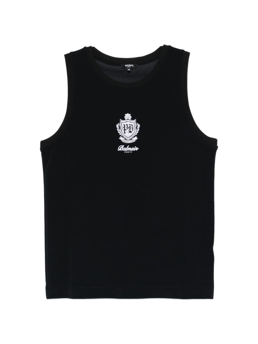 logo-embroidered tank top - 1