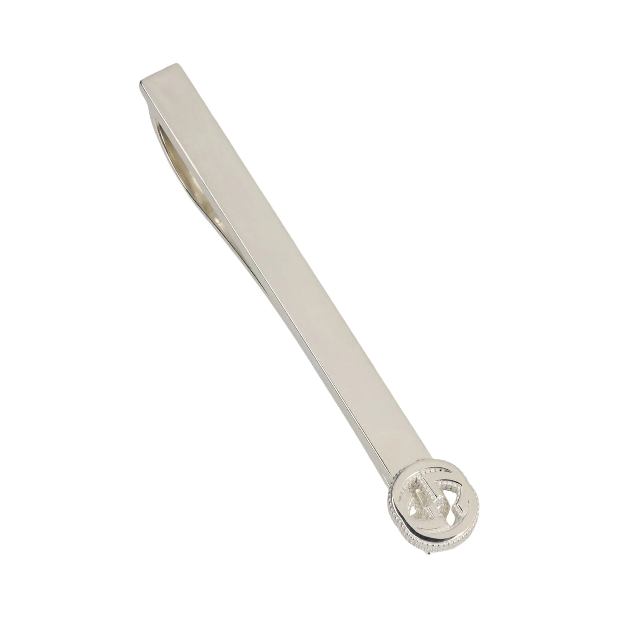Gucci Interlocking G Tie Bar 'Silver' - 1