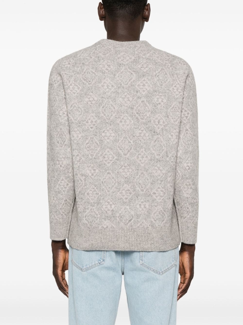 brushed intarsia-knit jumper - 4