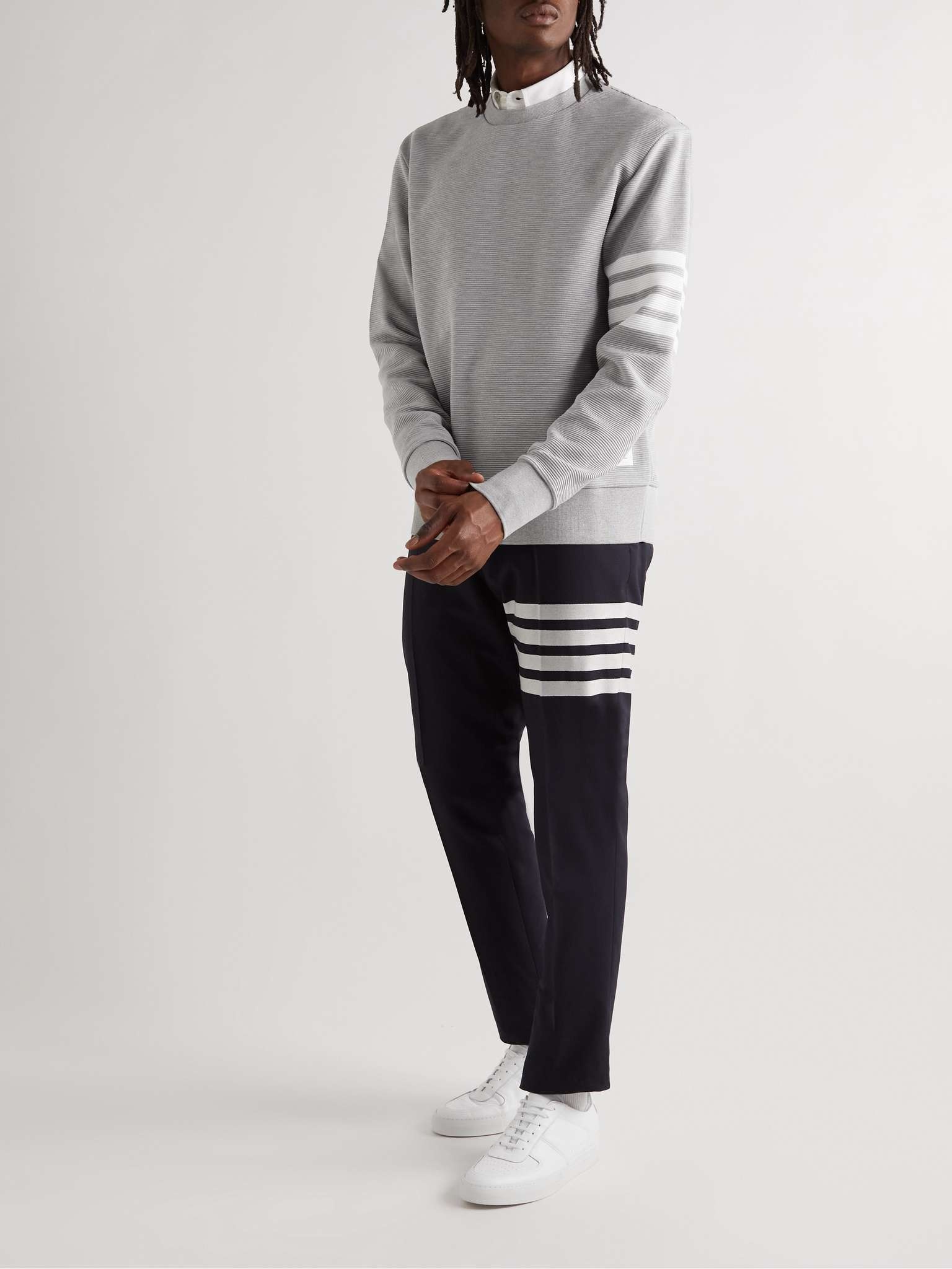 Striped Ribbed Cotton-Jersey Sweatshirt - 2