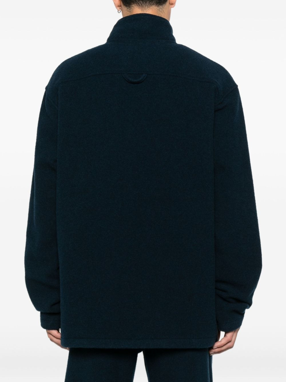 virgin wool zip-up sweater - 4
