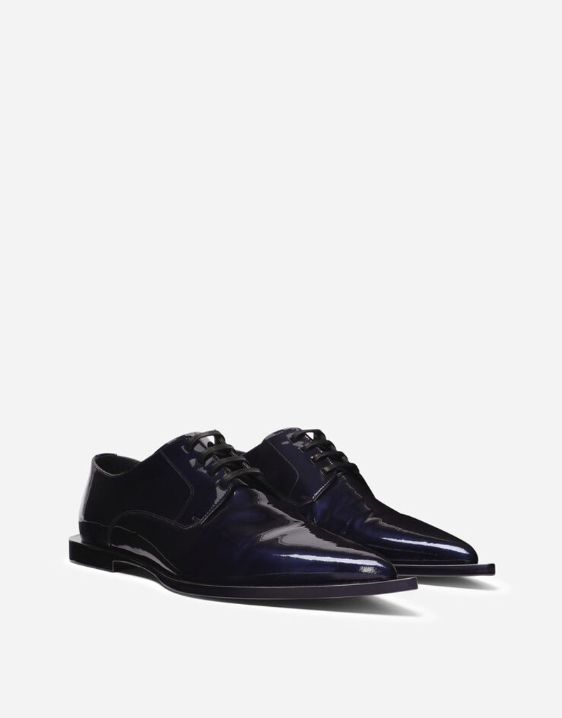 Dolce & Gabbana Metallic patent leather Derby shoes outlook
