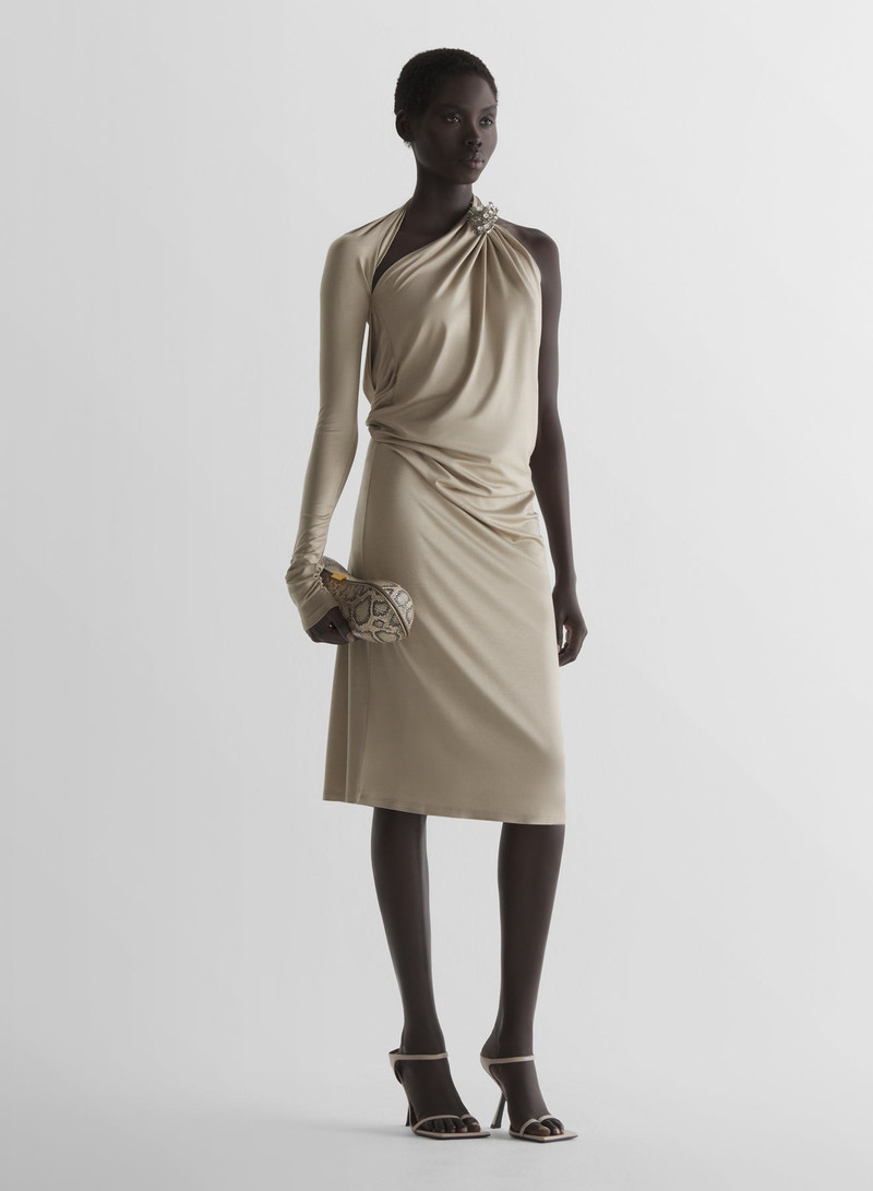 MUGLER Draped jersey loop dress outlook