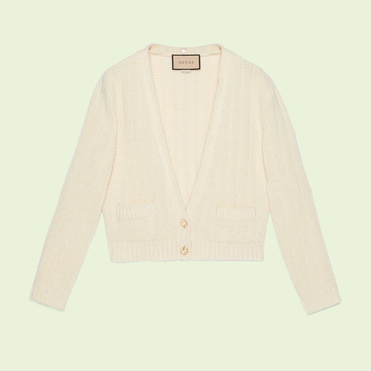 Wool cashmere cardigan with faux fur - 9