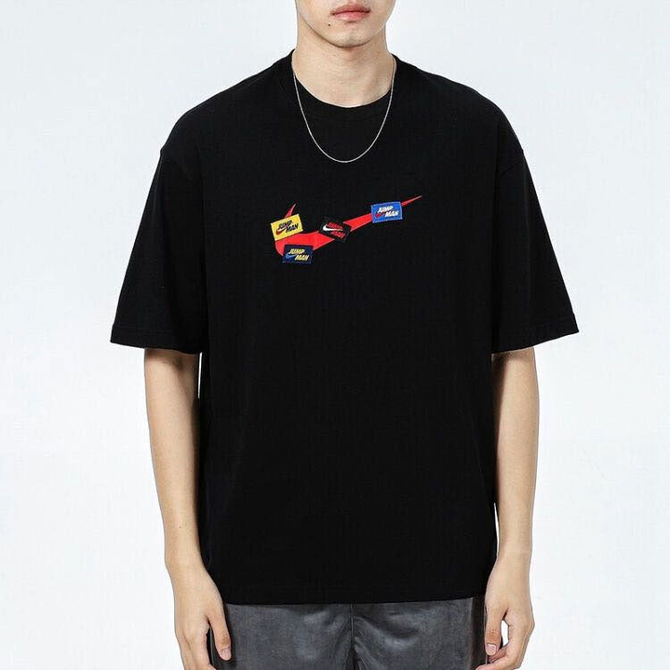 Air Jordan Jumpman 85 Printing Round Collar Sports Men's Black DA9899-010 - 2