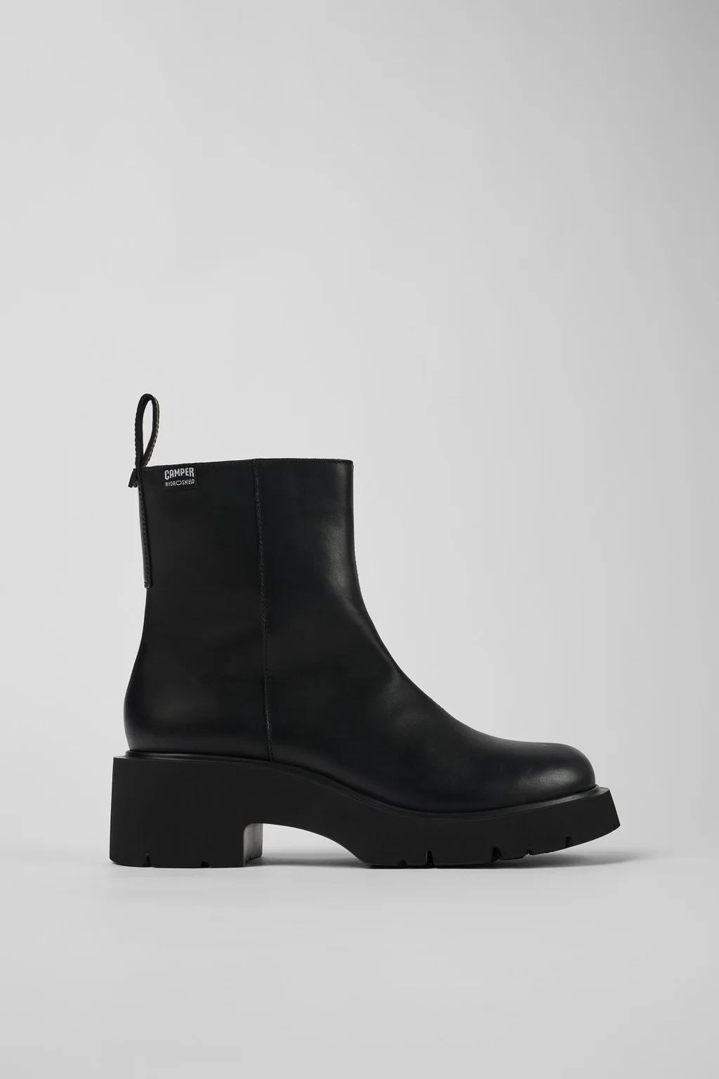 Milah Black Leather Ankle Boots for Women. - 1