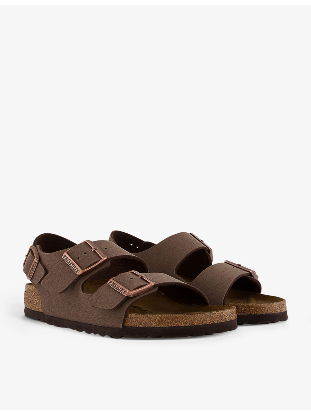 Milano buckle-embellished faux-leather sandals - 3