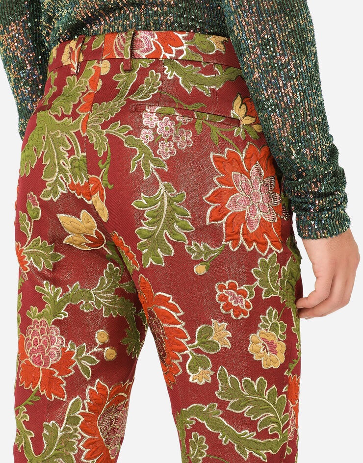 Lurex jacquard pants - 5