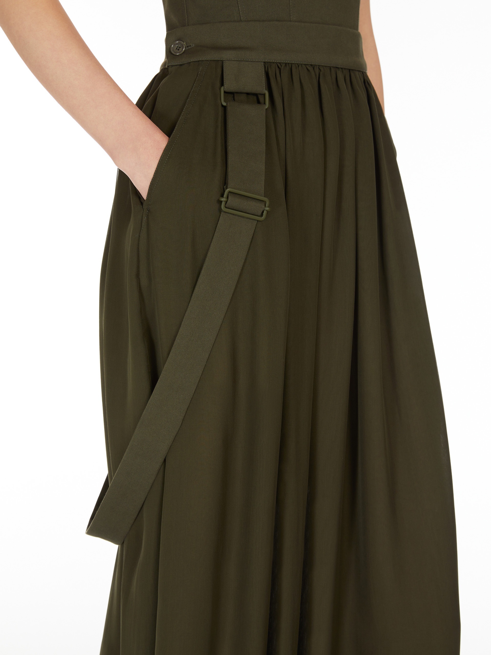 Max Mara JEDY Long skirt in silk chiffon | REVERSIBLE