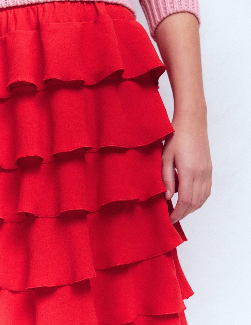 Tiered Maxi Skirt-Salsa 3