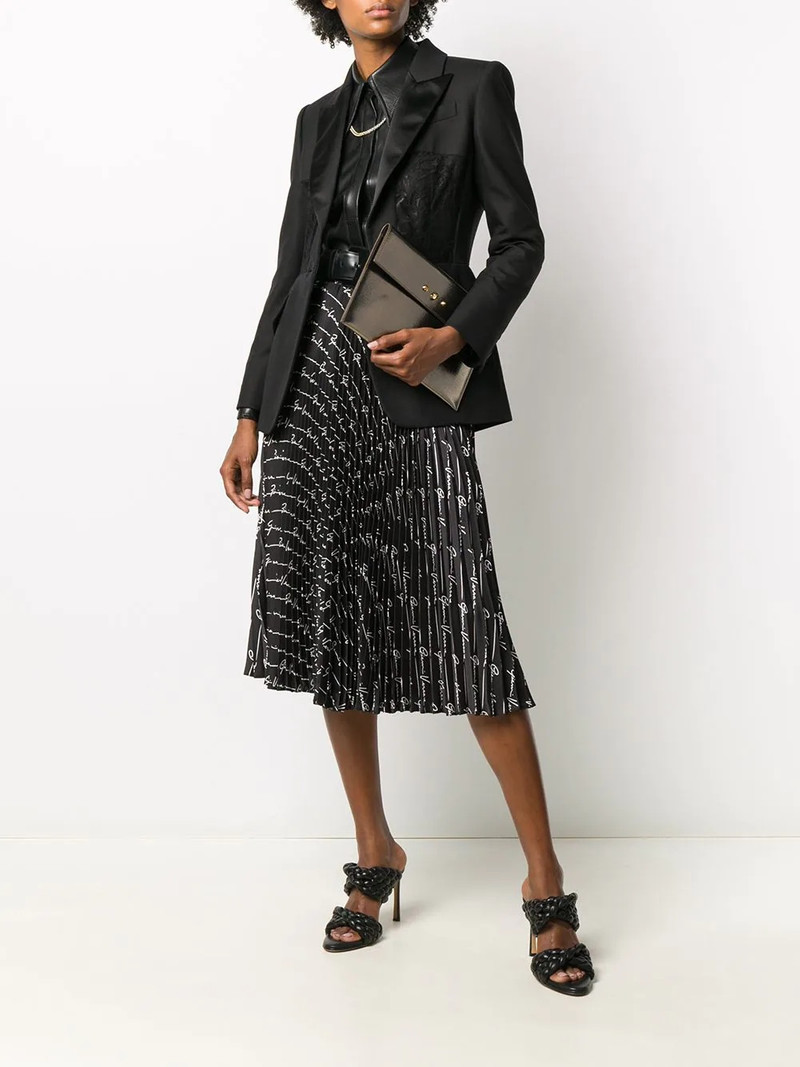 Alexander McQueen lace-panel blazer outlook