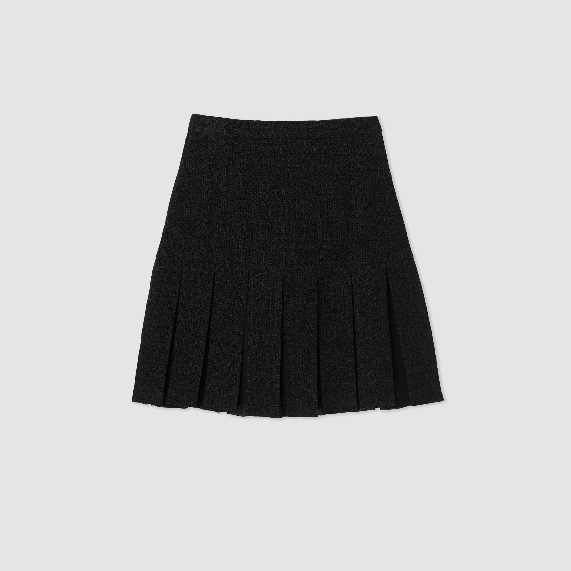 Pleated tweed skirt - 1