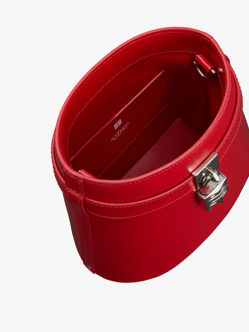 SHARK LOCK BUCKET BAG IN BOX LEATHER 6