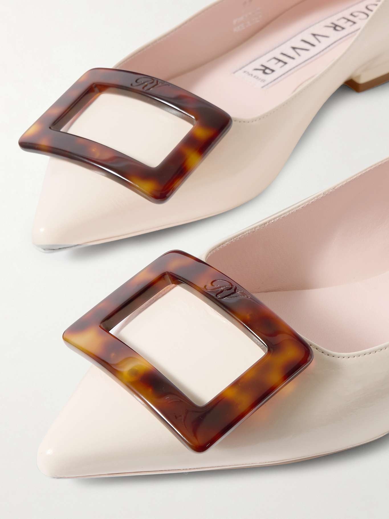 Gommettine patent-leather point-toe flats - 4