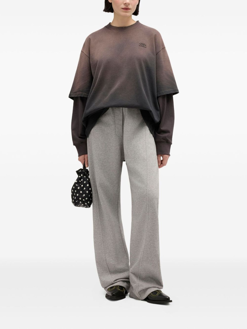 GANNI logo-detail layered sweatshirt outlook