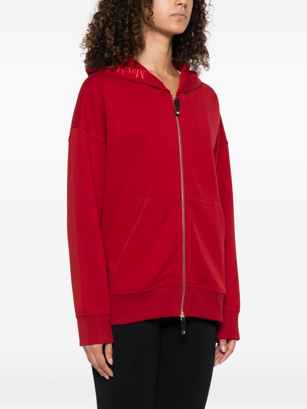 Siena embroidered zip-up hoodie - 3