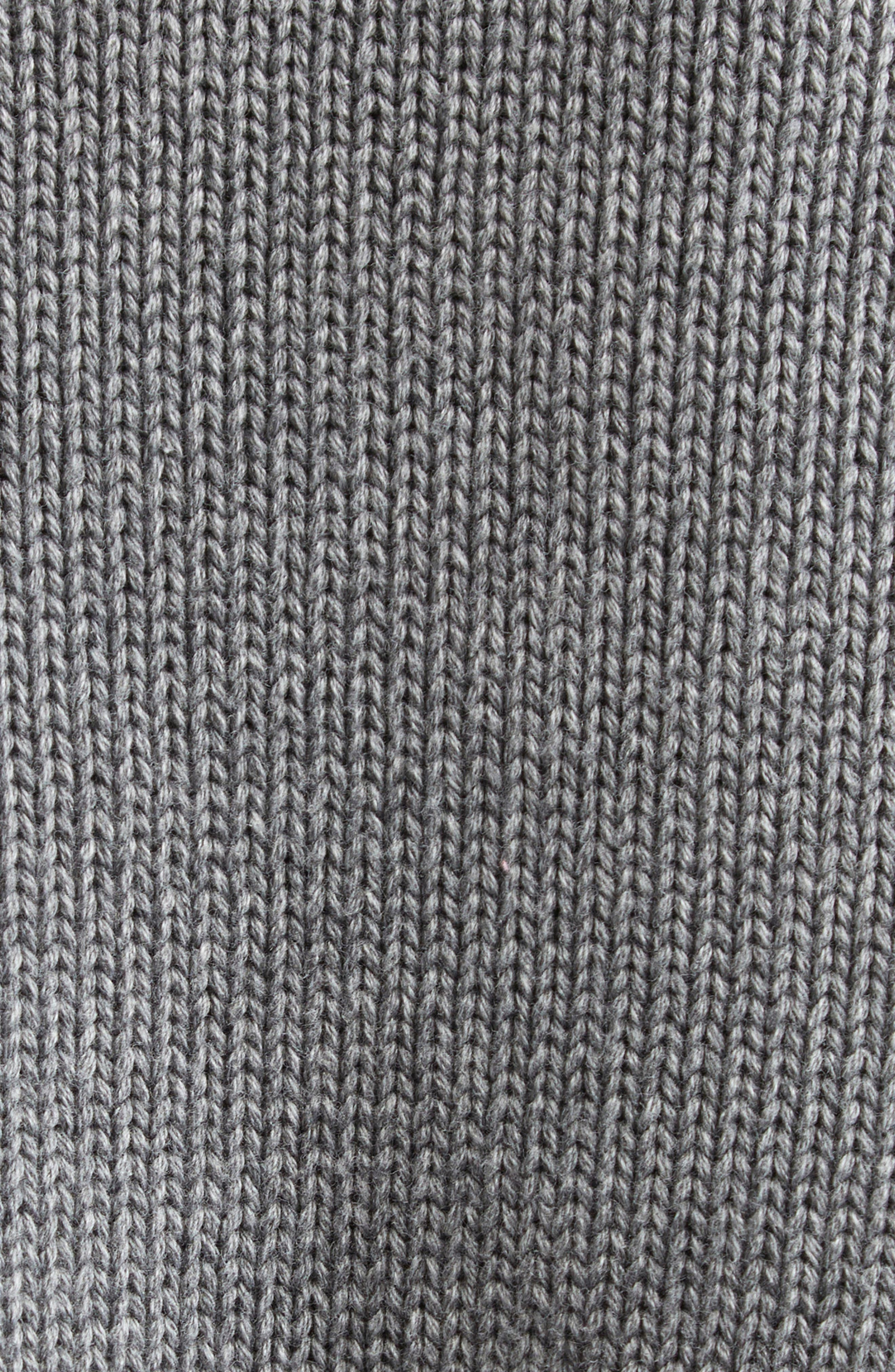 Area Distressed Crystal Organic Cotton & Cashmere Crewneck Sweater in Heathered Grey at Nordstrom - 5