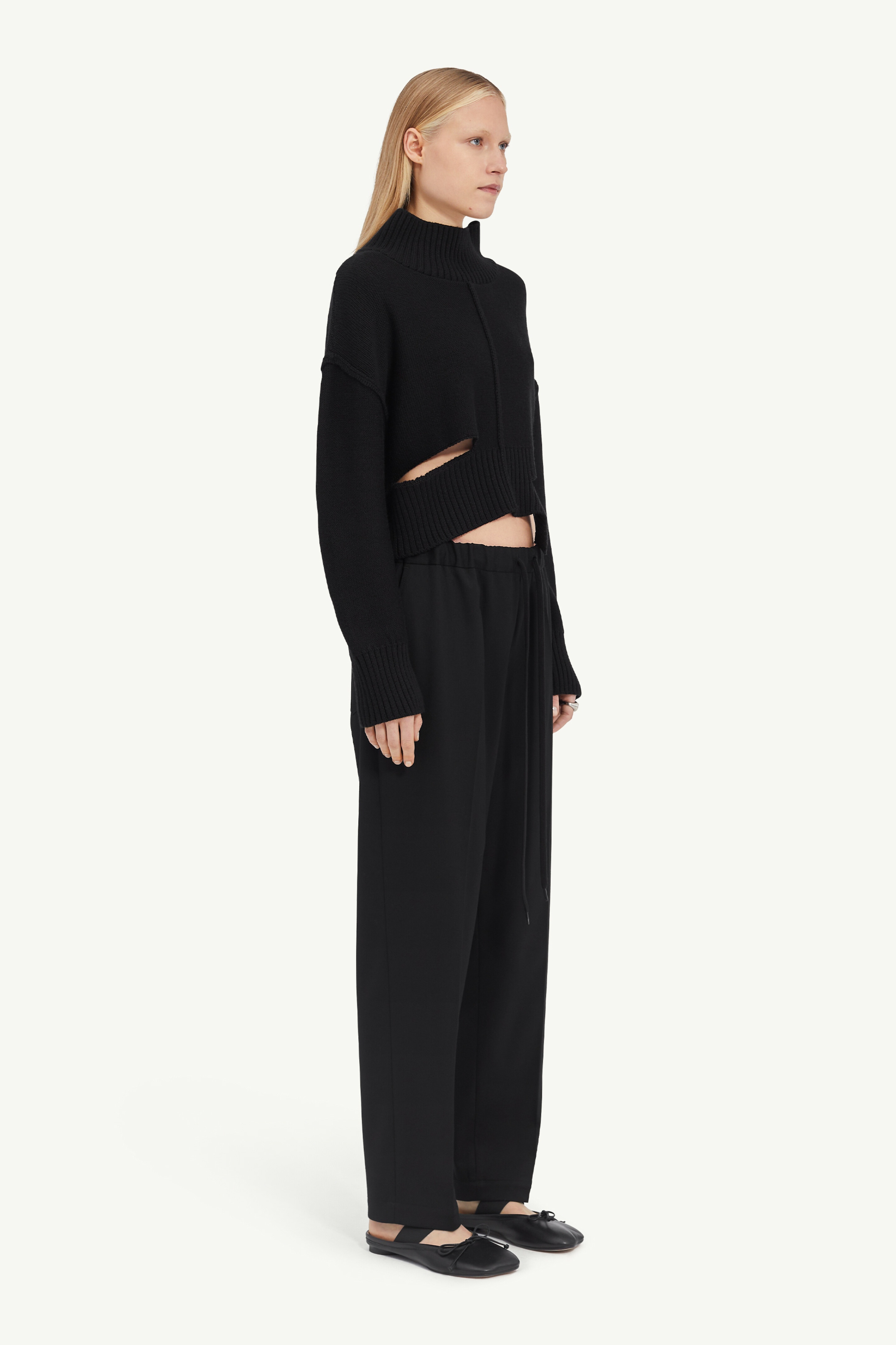 Drawstring Tailoring Wool Trousers - 3
