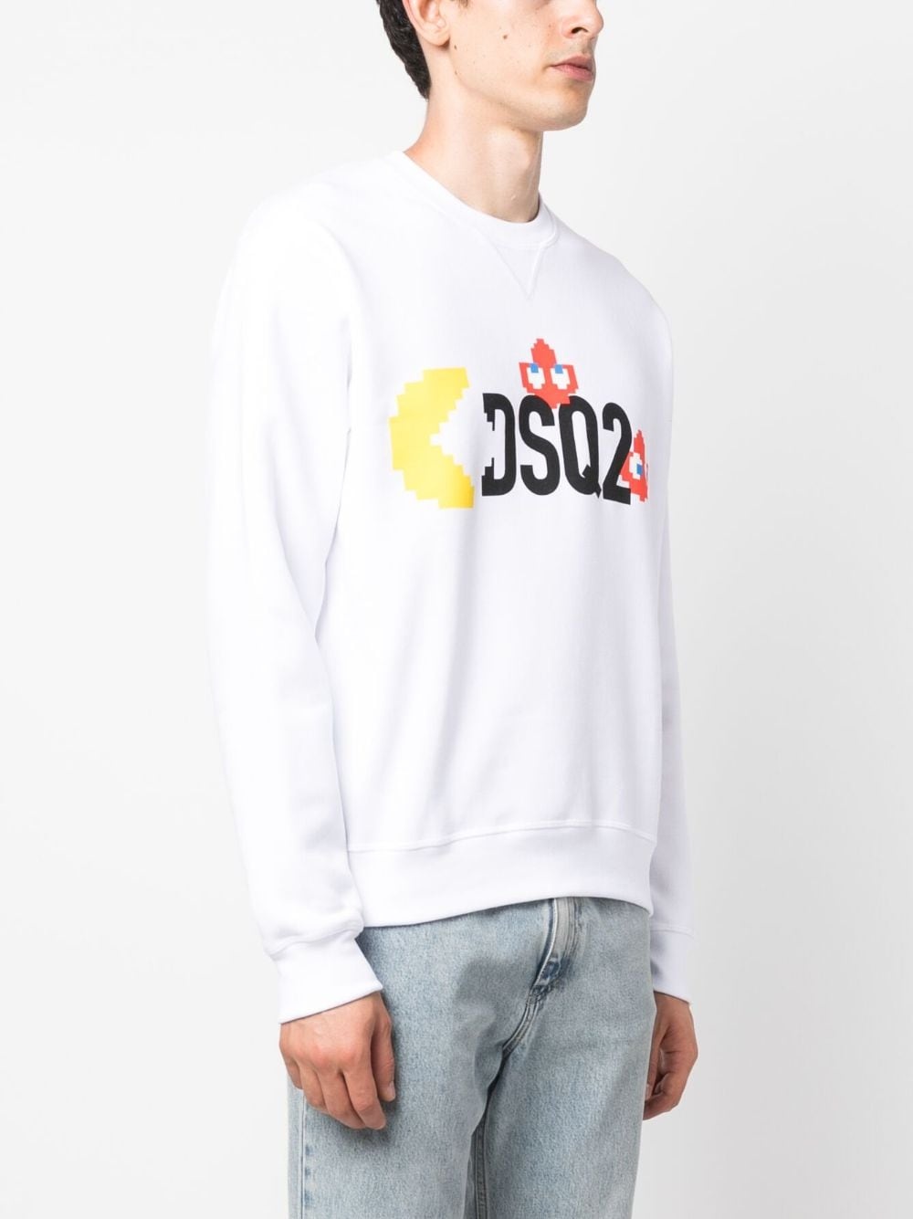 logo-print cotton sweatshirt - 3