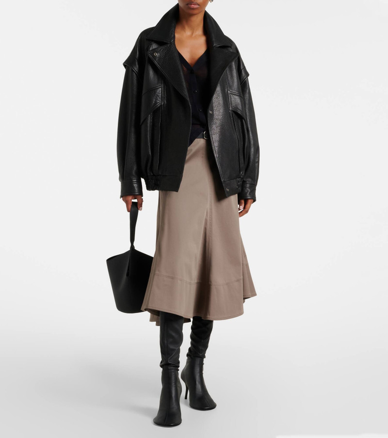 NOUR HAMMOUR Michah leather coat outlook