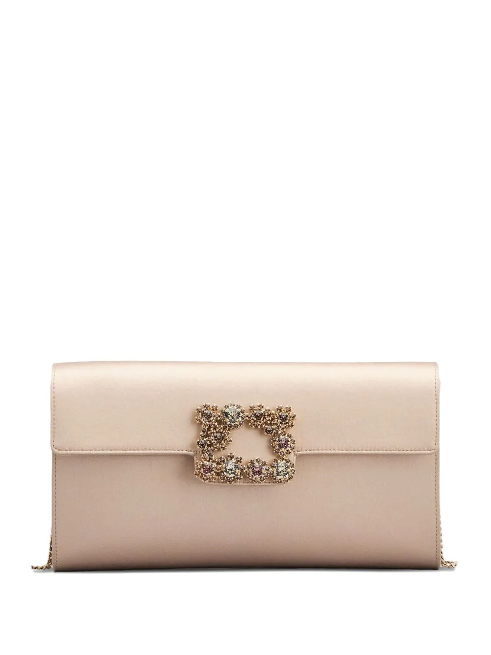 Efflorescence embellished chain clutch bag - 1