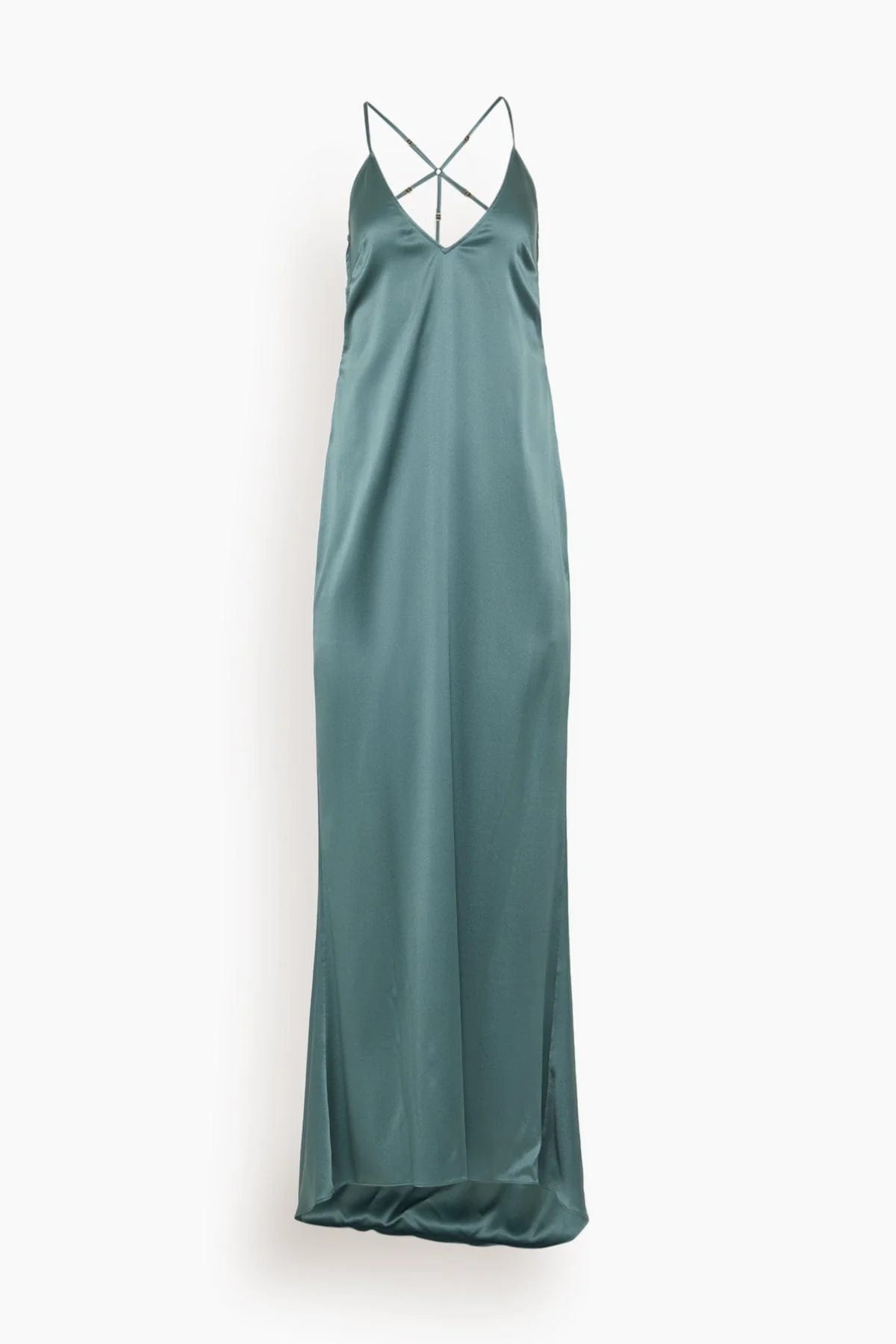 Soie T-Back Gown in Tempete - 1