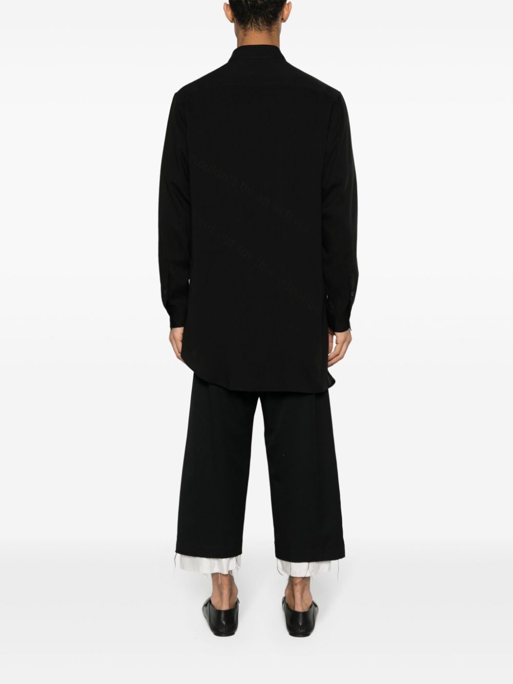 asymmetric poplin shirt - 4