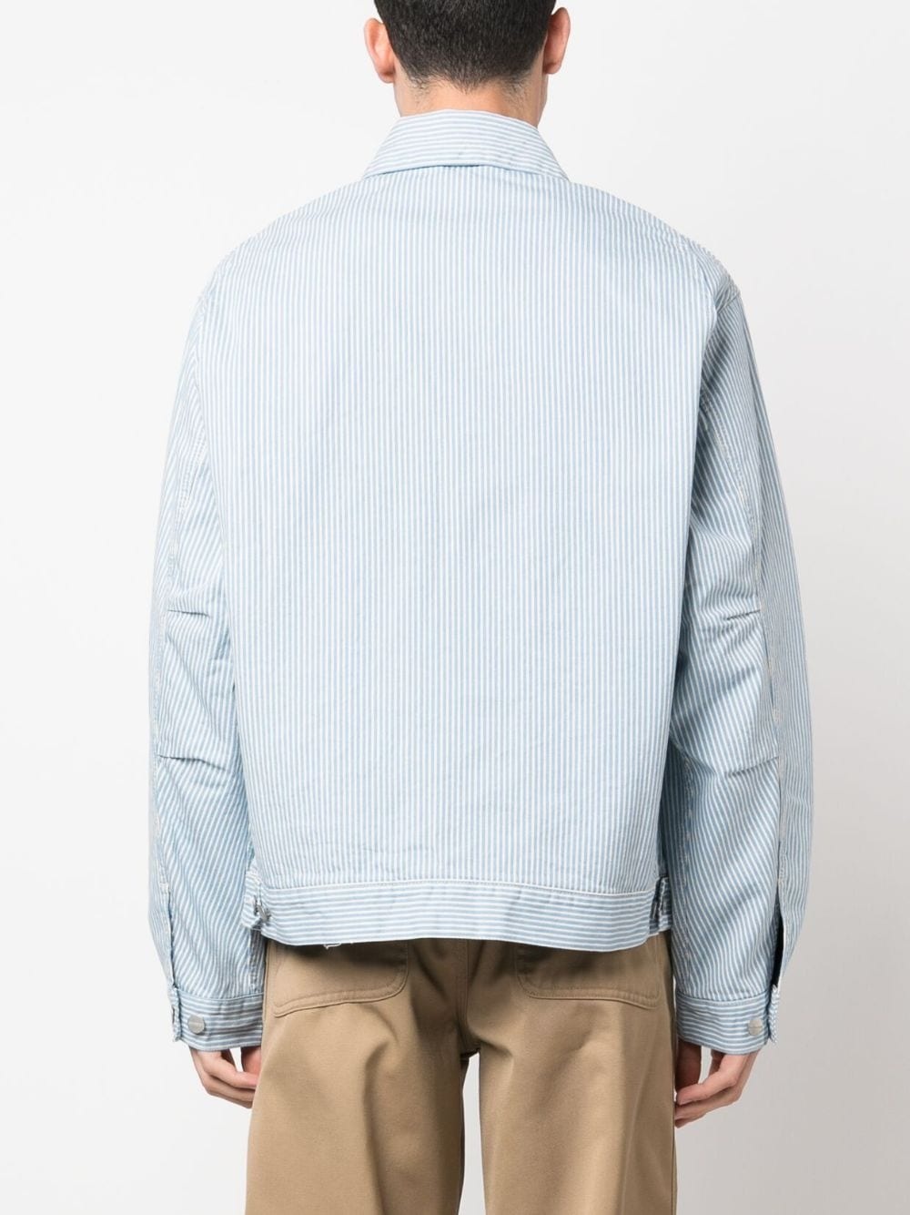logo-patch cotton jacket - 4