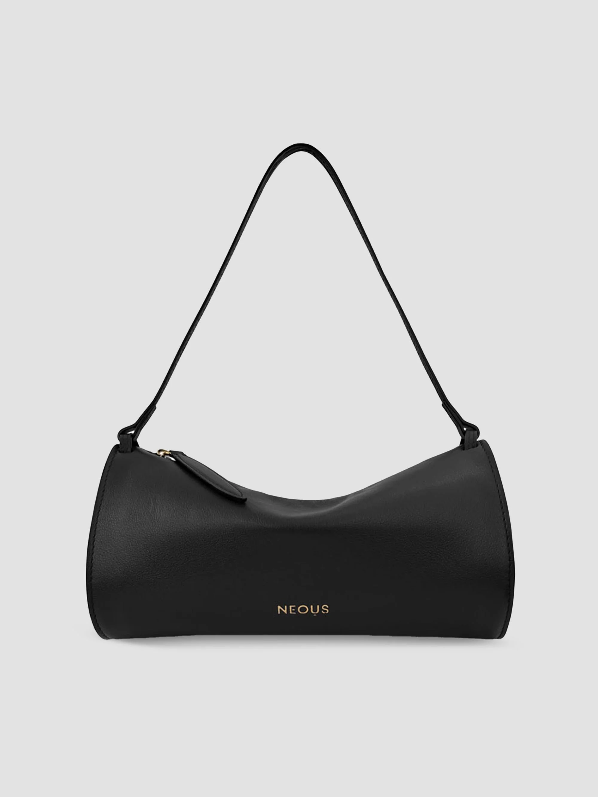 Women's Gemini Leather Shoulder Bag - Black - 1