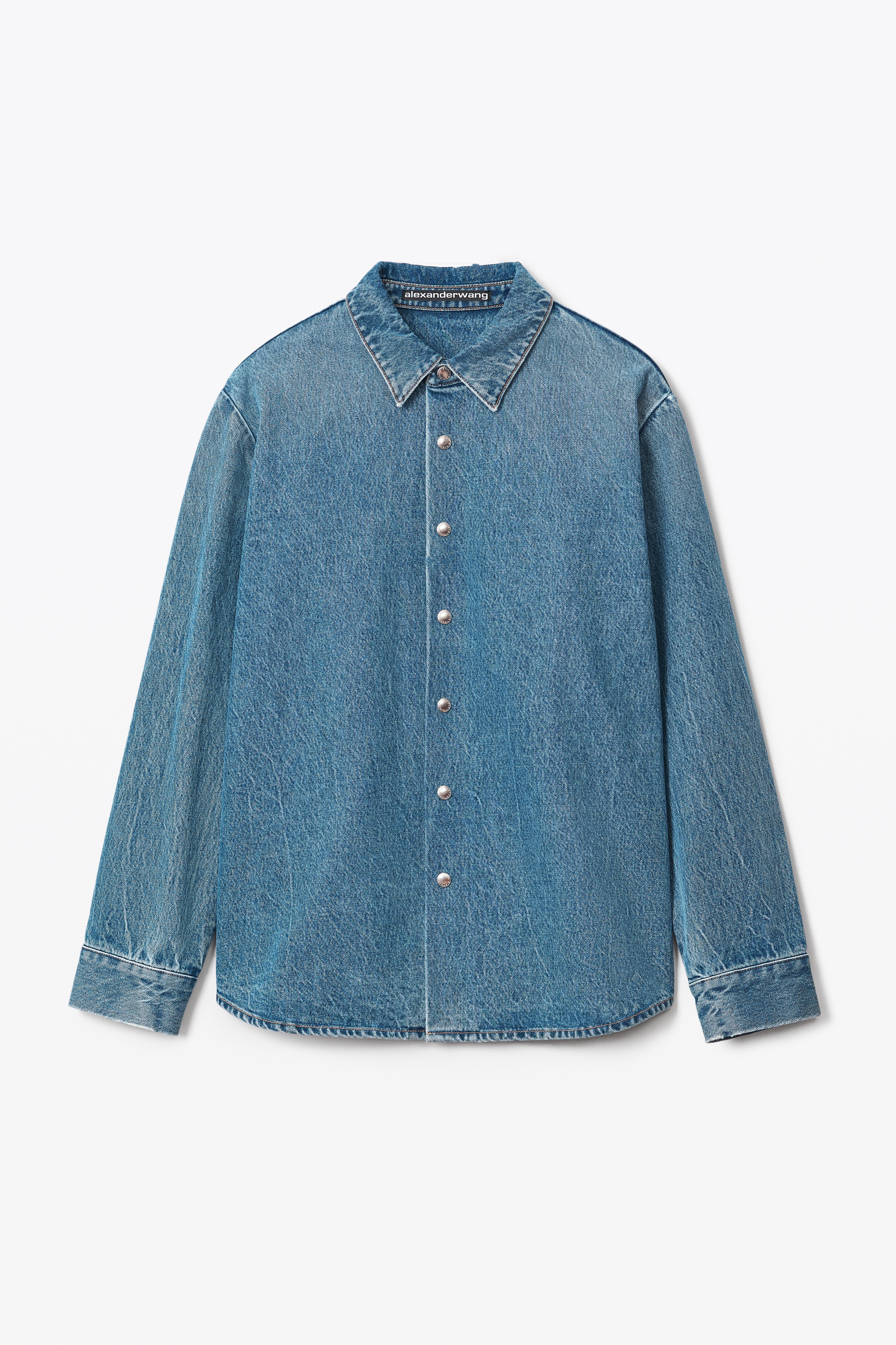 OVERSIZED SHIRT IN DENIM - 1