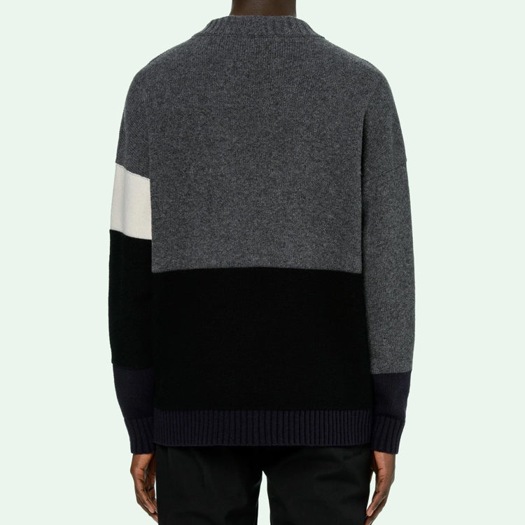 Off-White FW20 Logo Printing Sweater Men Grey OMHE048E20KNI0010701 - 5