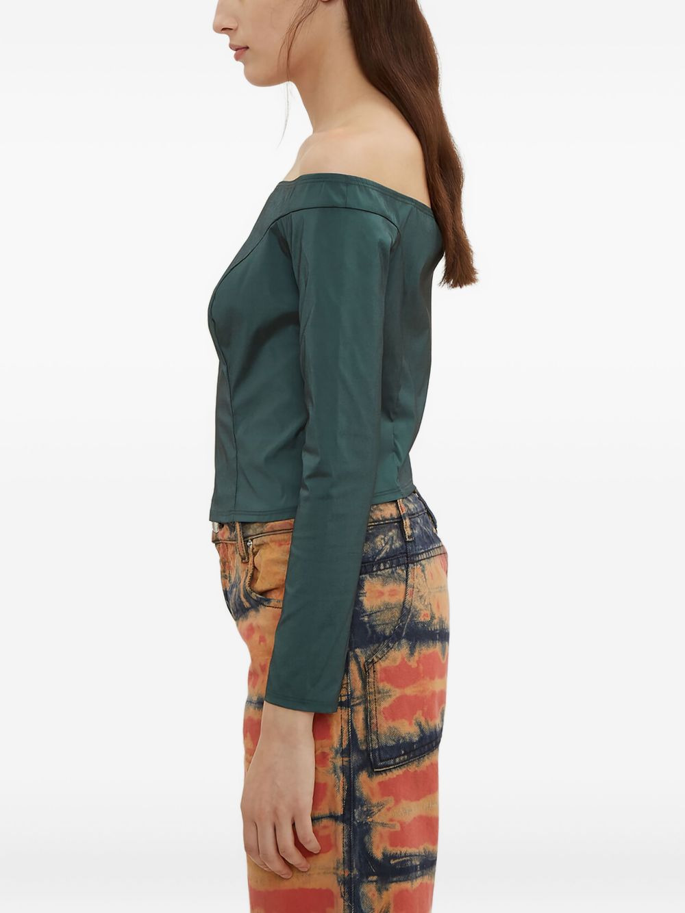 Bardot-neck corset blouse - 3